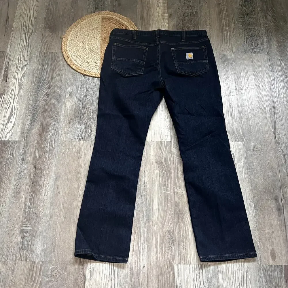 CARHARTT Straight Fit Mens Blue Dark Wash Jeans